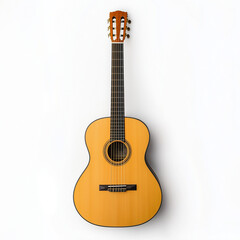 Obraz premium Acoustic Guitar Isolated on White Background