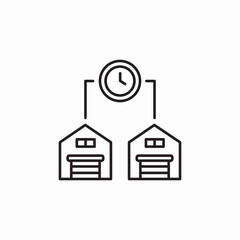 warehouse working time icon sign vector