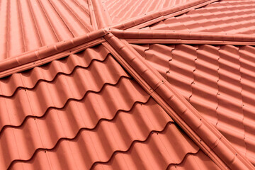 Custom Metal Roofing That Looks Like Tile On A Commercial Building