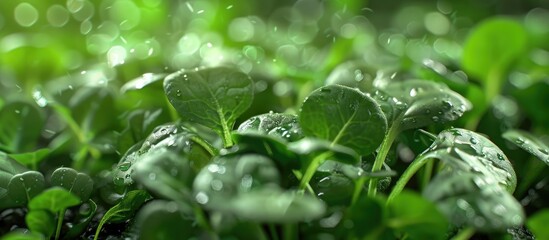 Macro Image of Baby Spinach Seed Coat Adhesion