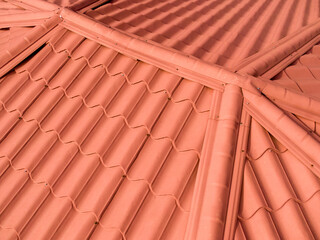 Custom Metal Roofing That Looks Like Tile On A Commercial Building