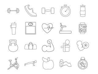 Minimalist Gym and Workout Icon Collection