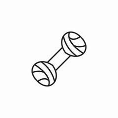 rubber dog bone icon sign vector