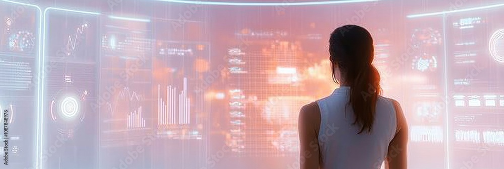 Poster a user engages with an interactive mirror that assesses hair health and provides tailored ai recomme