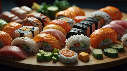 Sushi platter with nigiri