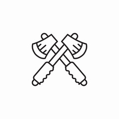 axes cross icon sign vector