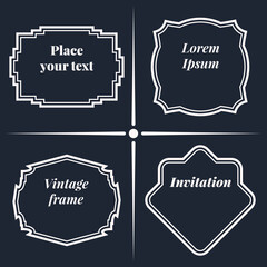 Elegantly aesthetic frames. A set of beautiful frames. Vintage style. Luxury backdrop.