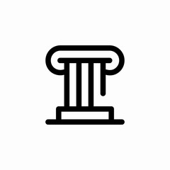 ancient column icon sign vector