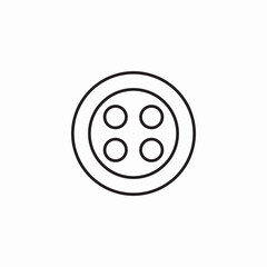clothes button icon sign vector