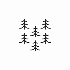 forest trees icon sign vector