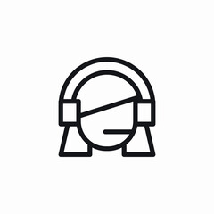 headset support center icon sign vector