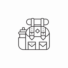 hiking backpack icon sign vector