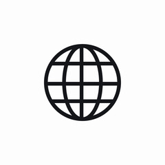 web internet globe icon sign vector