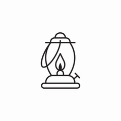 kerosine lamp icon sign vector