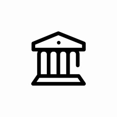 landmark ancient icon sign vector