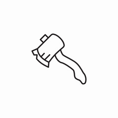 axe cut icon sign vector