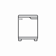compact refrigerator icon sign vector