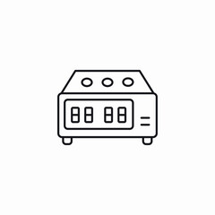 digital alarm clock icon sign vector