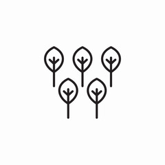 forest trees icon sign vector