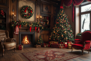 Christmas frame wallpaper, background