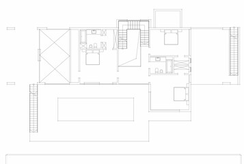 House building sketch architecture 3d rendering