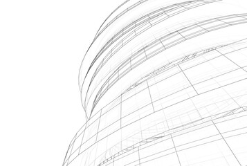 Architectural drawing. Futuristic background