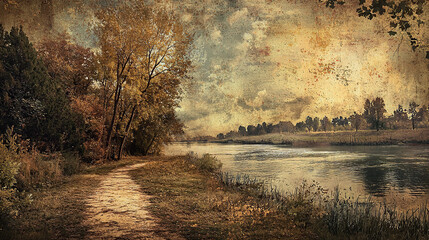 the cuntry, generative ai, landscape, architecture, curtoone, chasny house, background, art nouveau, city, skyline, skyscraper, building, water, lake, nature, autumn, river, sky, tree, reflection, 