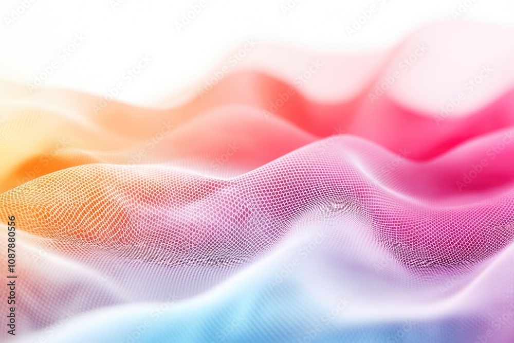Poster A high-quality image of a colorful fabric with a blurred background