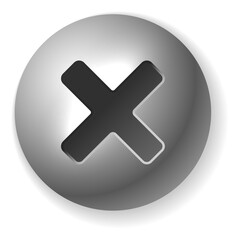 Metal screw top view. Realistic crossed cap