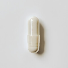 Obraz premium one capsule on white background AI generative