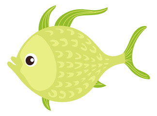 Cardinalfish cartoon icon. Tropical aquarium pet fish