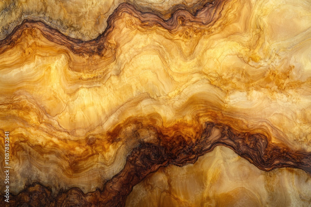 Poster A close-up view of a marble surface with intricate patterns and colors