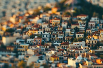 High-rise buildings and city streets from above