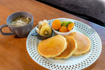 パンケーキで素敵な朝ご飯