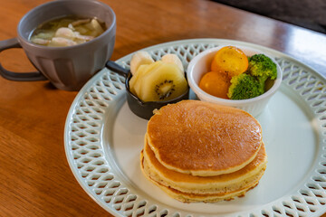 パンケーキで素敵な朝ご飯