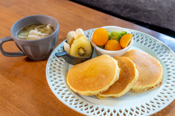 パンケーキで素敵な朝ご飯