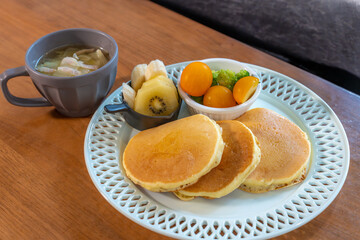 パンケーキで素敵な朝ご飯