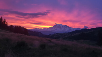Mountain, rivers, beautiful flowers, ice, big trees, leaves, snow, beautiful scenario, valley, lake