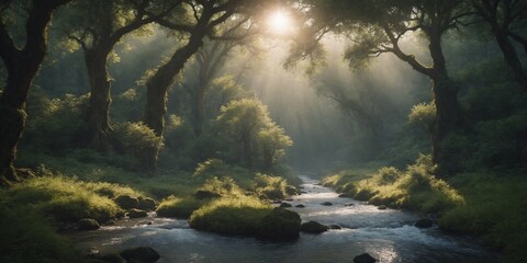 morning in the forest