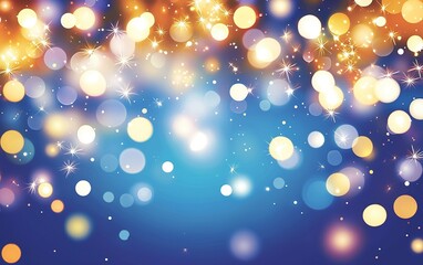 Colorful bokeh decorations illuminate a festive atmosphere during an evening celebration