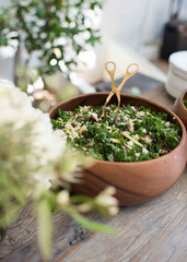 Gourmet Salad in Wood Bowl
