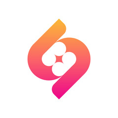 Letter S spark star creative modern logo