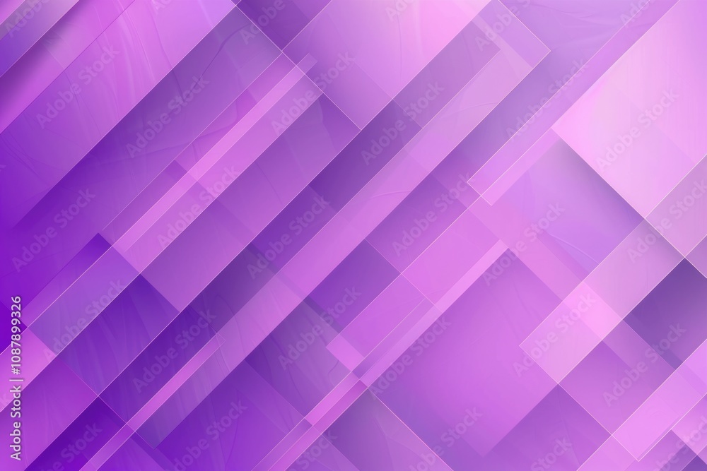 Poster Abstract design featuring a purple background with variously sized squares