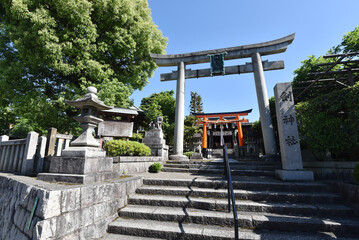 劔神社　境内入口の一の鳥居　京都市東山区