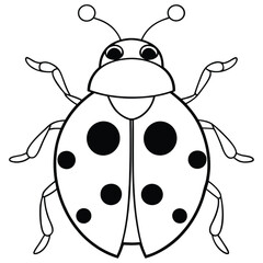 Obraz premium Lady bug line art