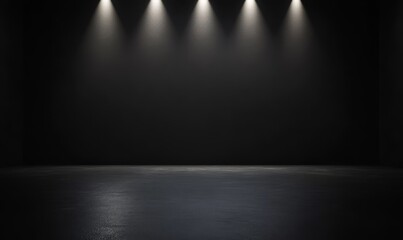 Elegant black background with soft lighting, ideal for creating a high-contrast, bold setting for products, logos, or text-focused designs