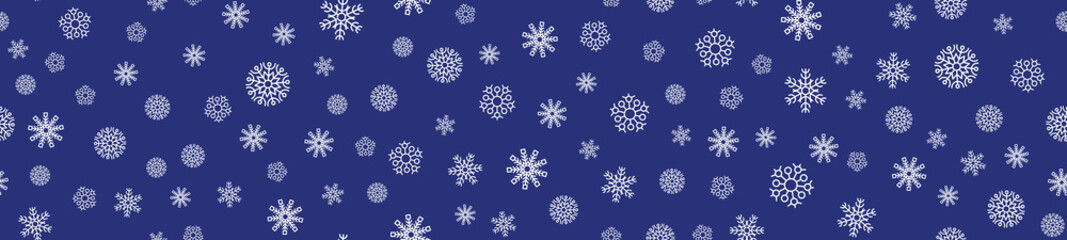 Winter seamless pattern with snowflakes