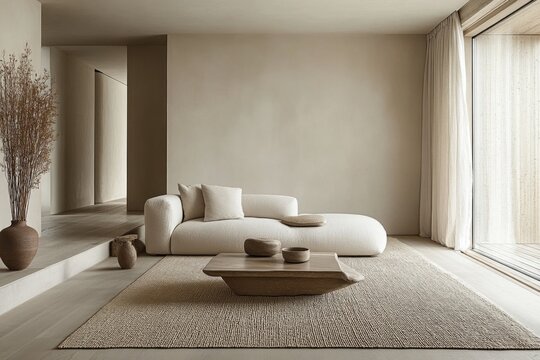 A cozy living room with a couch and coffee table