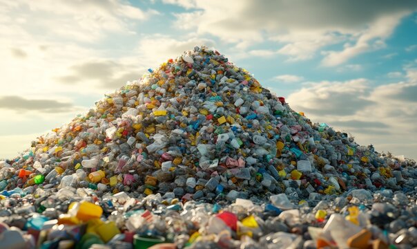 piles of plastic waste, a stark reminder of the environmental challenges facing our planet