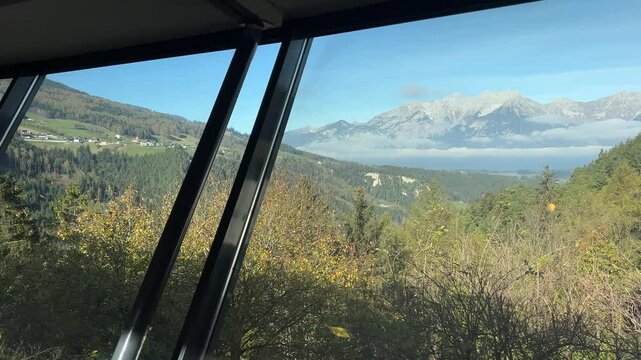 scenic view to Nordkette mountains in Tyrol
